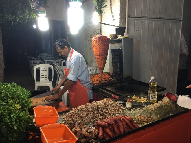 DF Taco stand meat piles